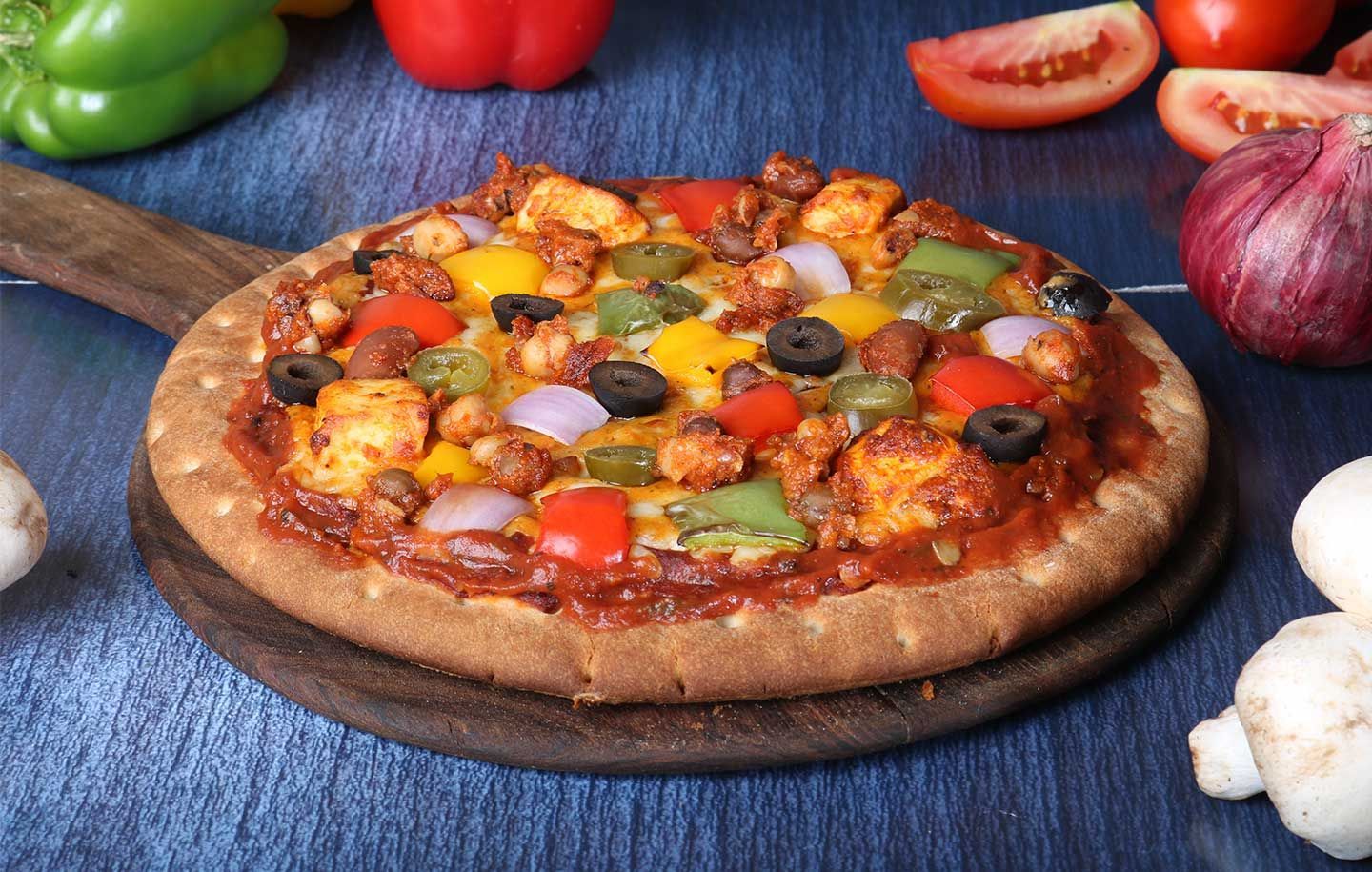 Pizza inferno flambeada