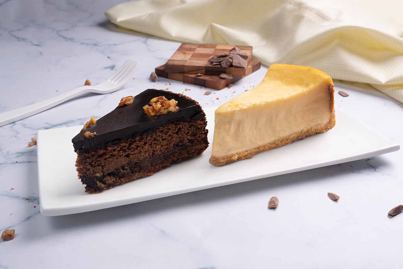 Chocolate Truffle Pastry + New York Cheesecake