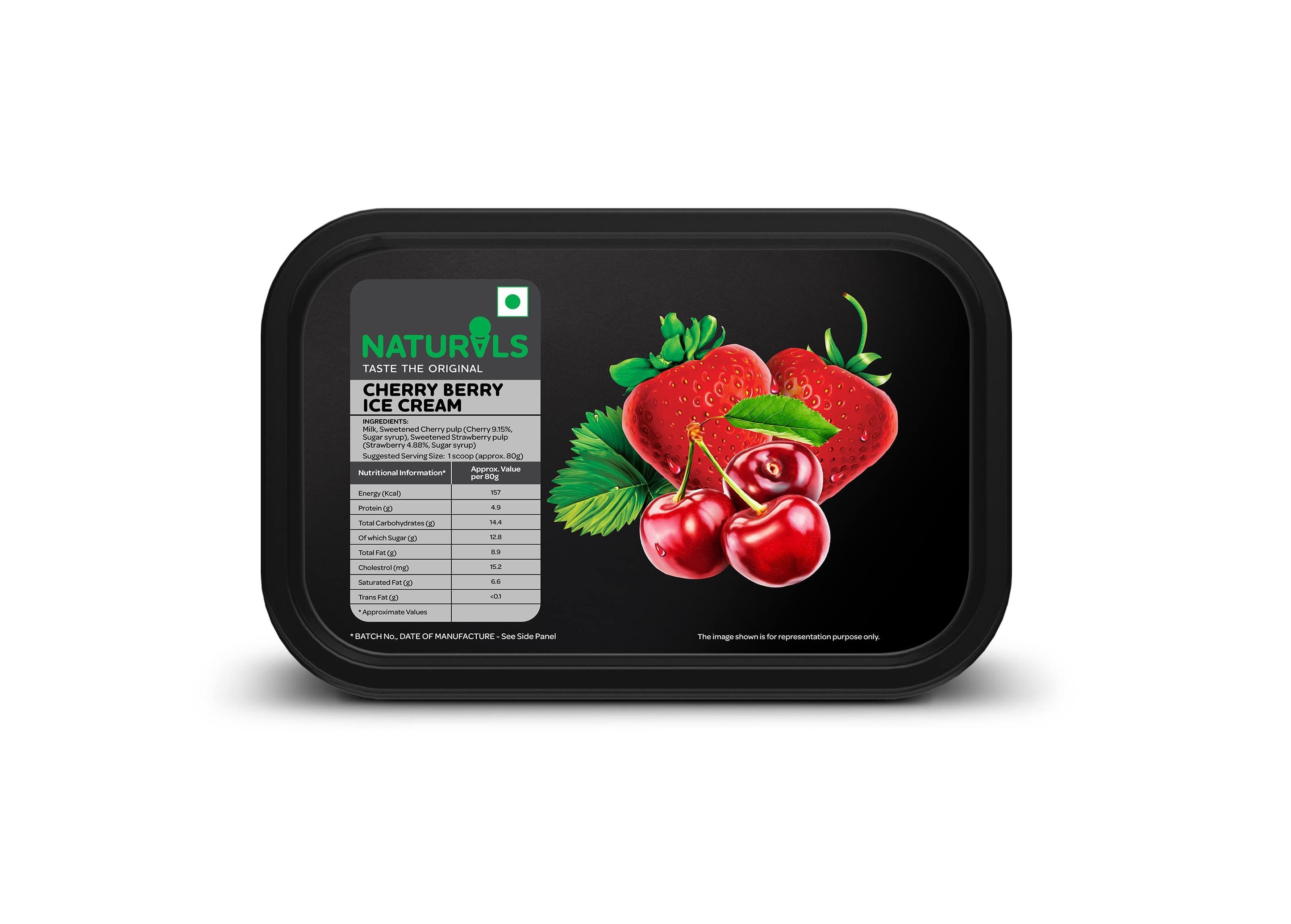 Order Cherry Berry 500 Gram from Natural Ice Cream on EatSure