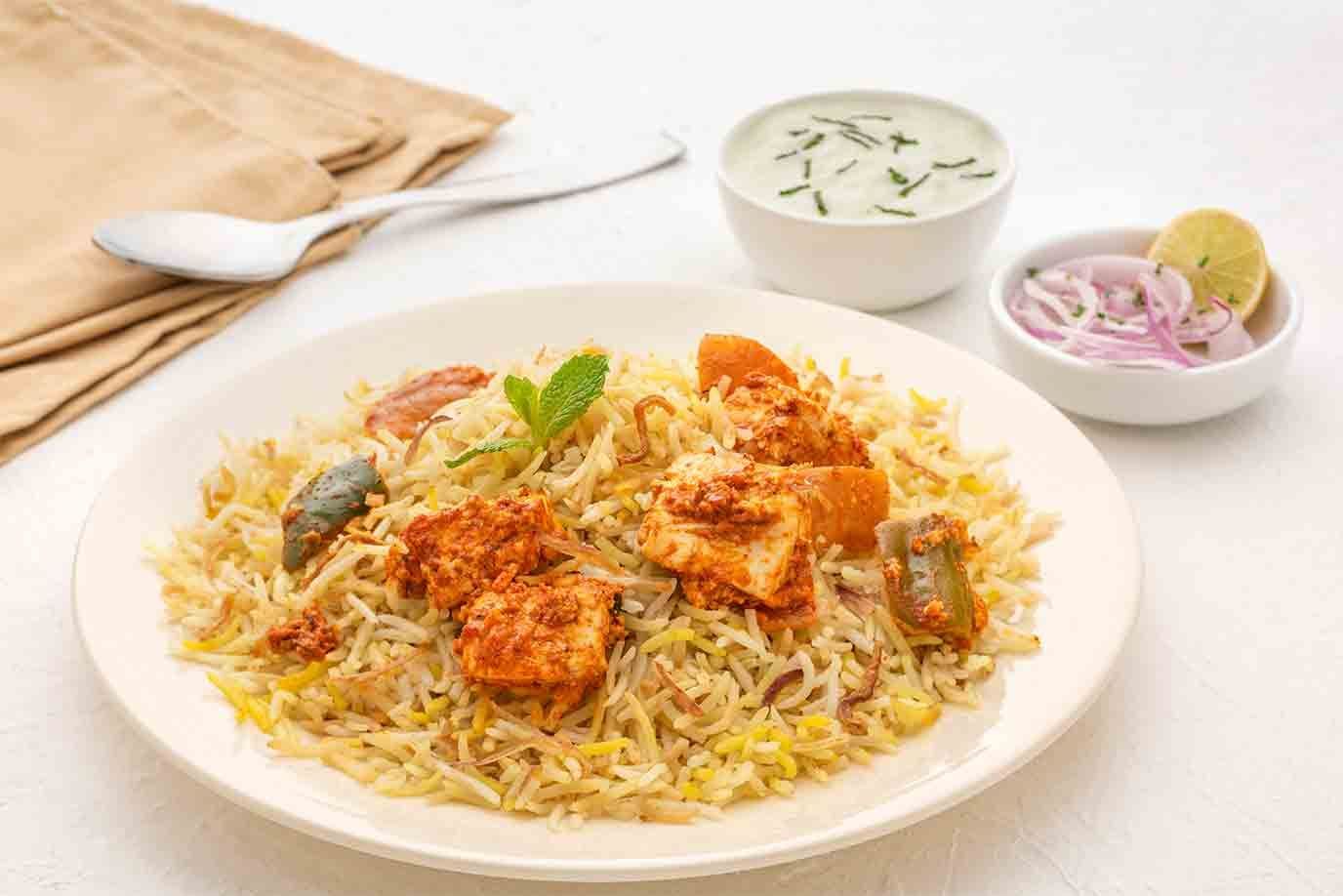 Order Paneer Biryani Serves 1 Camp Lb from Behrouz Biryani on EatSure