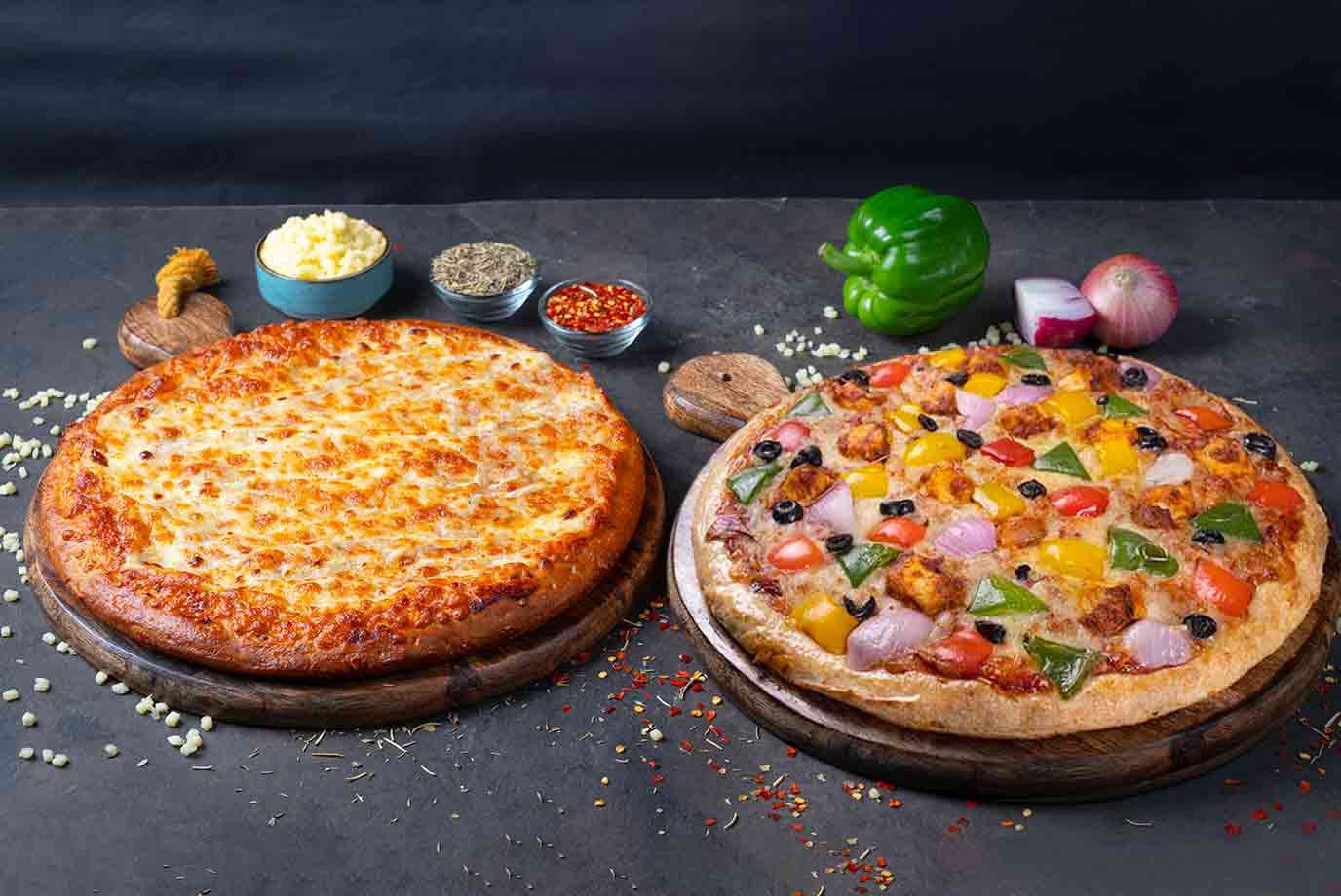 Order Picante Paneer And Double Cheese Margherita Pizza Combo 11 Inch