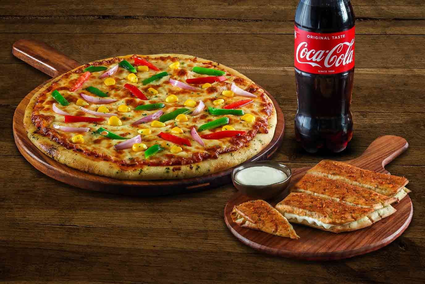 Order Corn Veggie Delight Pizza Combo online from Ovenstory