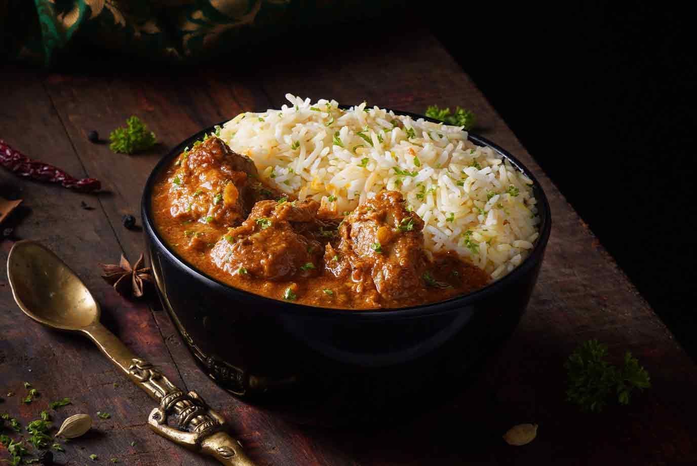 Order Mutton Curry With Rice Bowl from The Good Bowl on EatSure