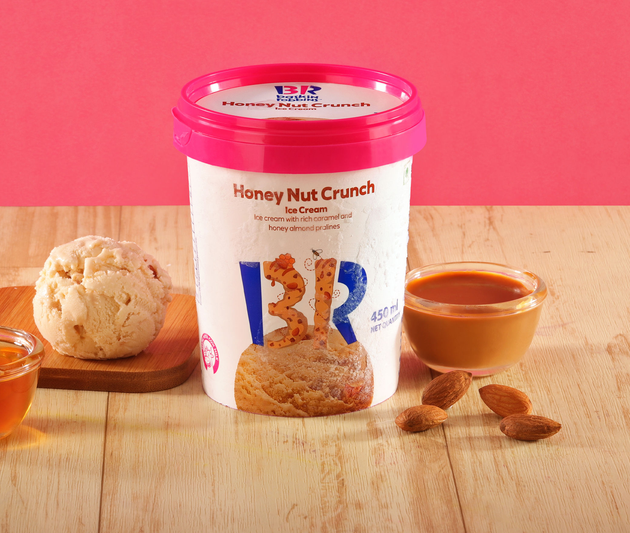 Order Honey Nut Crunch Ice Cream 450 Ml Family Pack from Baskin Robbins ...