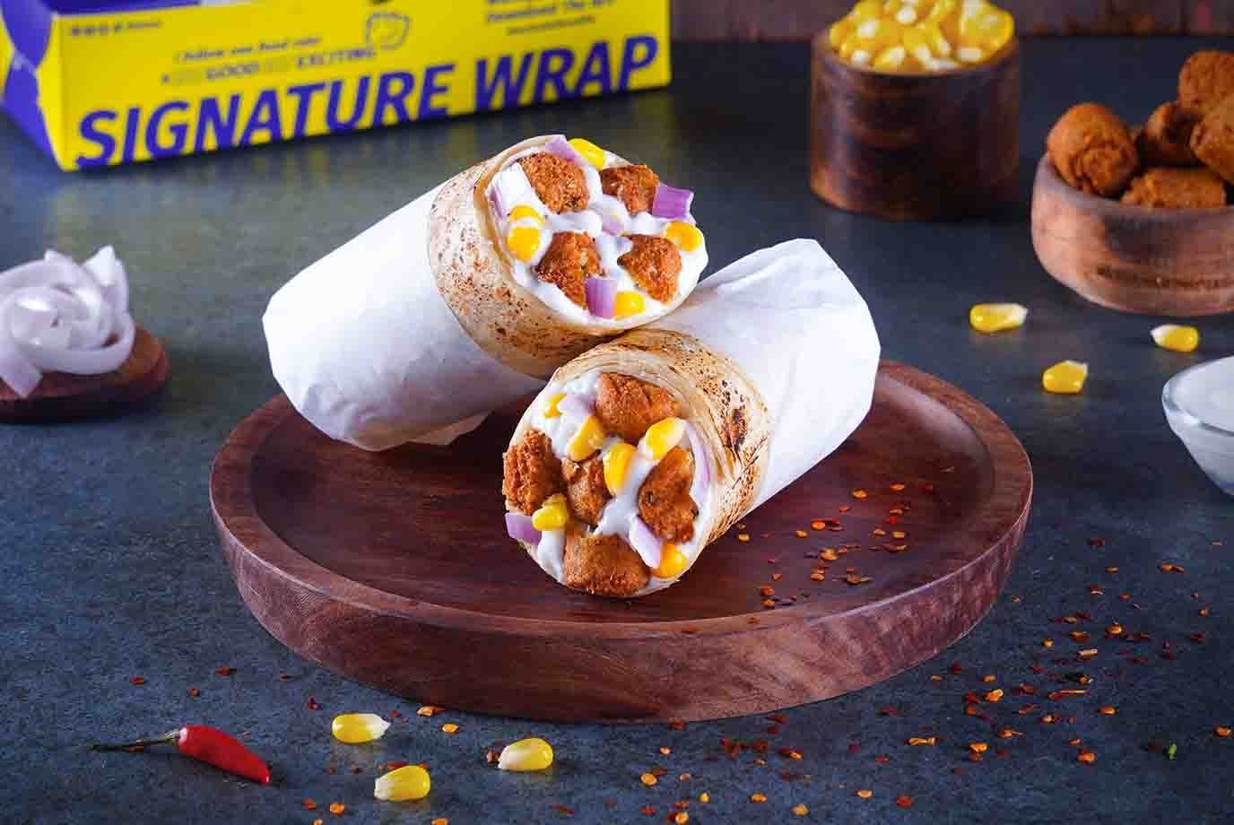 Order Jumbo Falafel Salsa Wrap from Signature Wraps Rolls By Faasos on EatSure