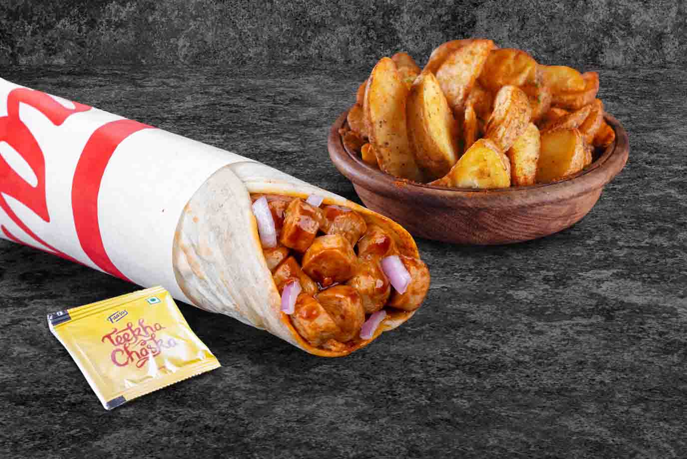 Order Serves 1 Smoked Sausage Wrap And Wedges Meal from Signature Wraps