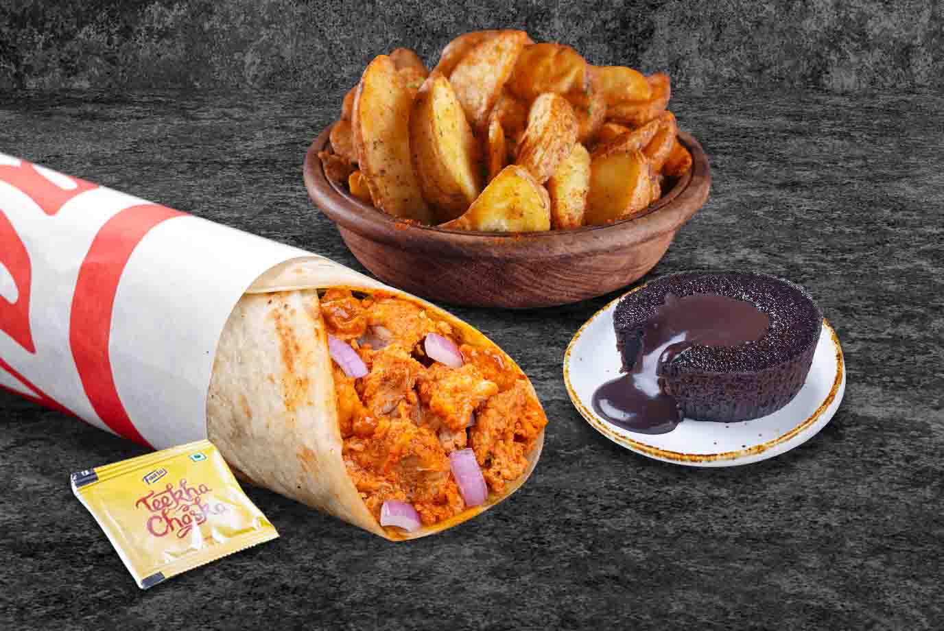 Order Serves 1 Butter Chicken Wrap Wedges And Choco Lava Meal From 