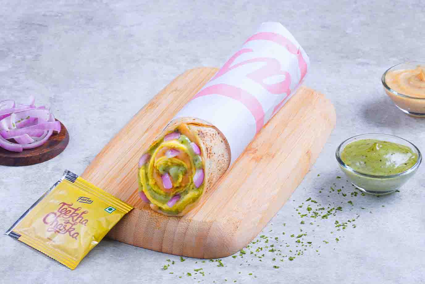 Order Double Egg Chatpata Roll from Faasos on EatSure