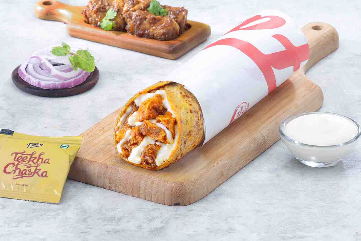 Order Keto Chicken Bhuna Wrap Newly Launched from Faasos on EatSure