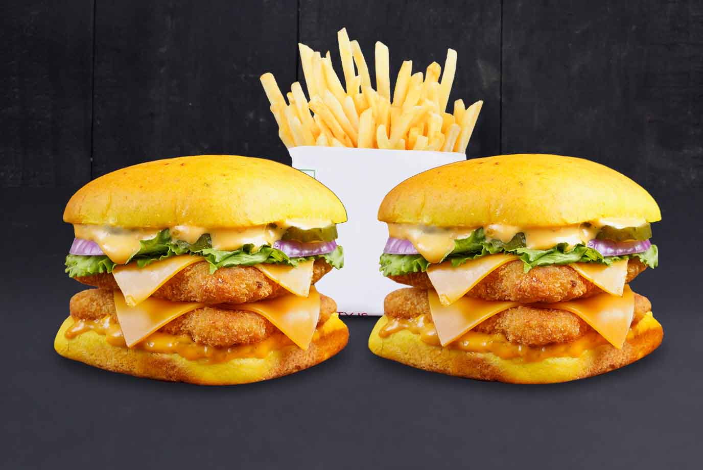 Order Double Decker Veg Burger New Double Decker Chicken Burger New