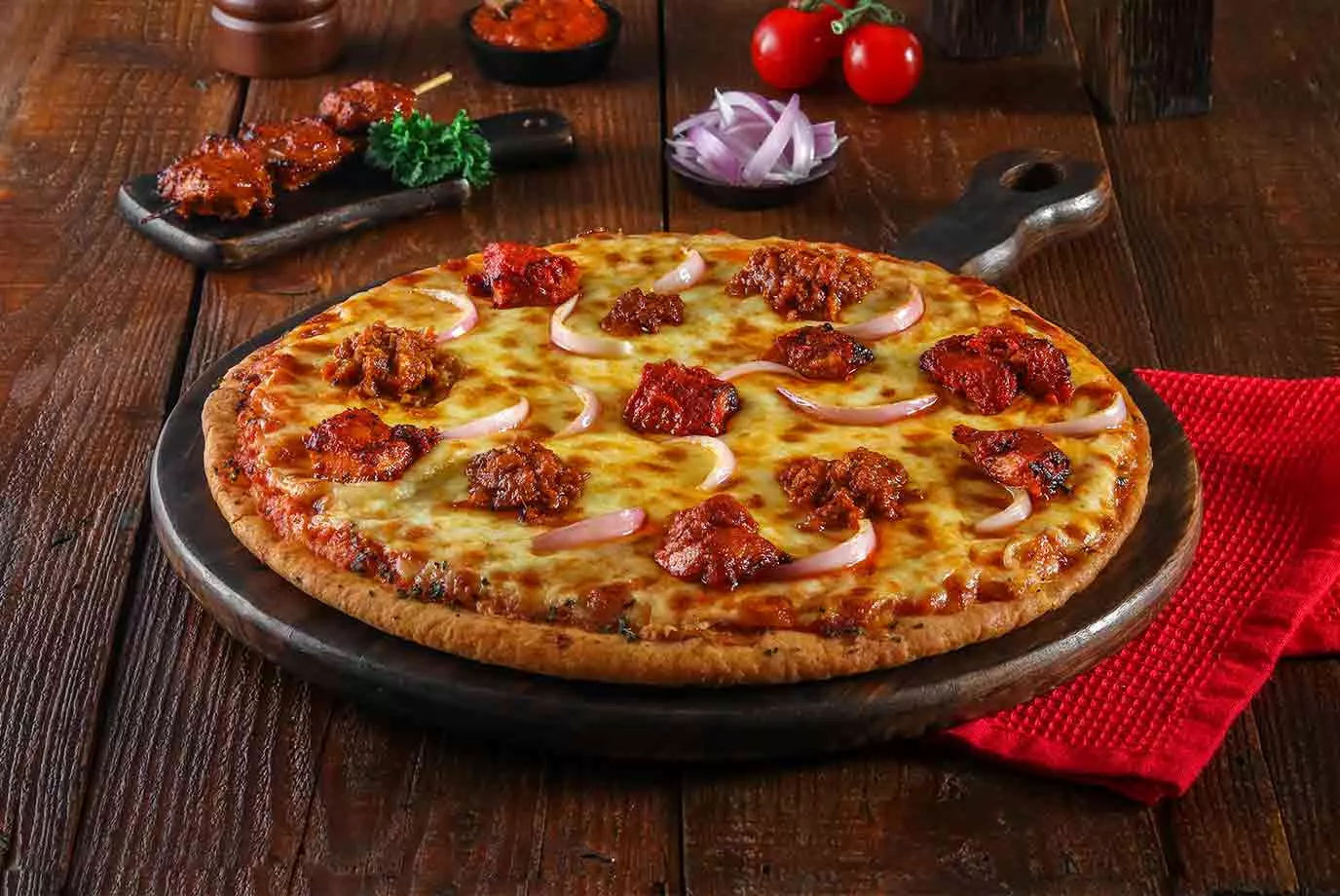 Order Chicken Kheema Tikka And Tandoori Cheese Pizza Medium From Ovenstory On Eatsure 7045