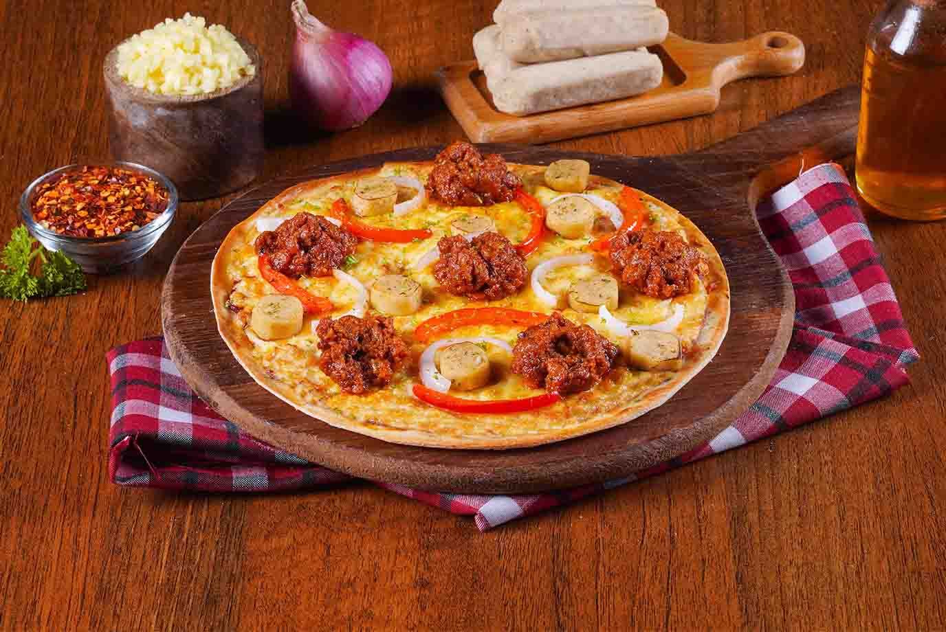 Order Kheema And Sausage Pizza Pizza Thin Crust online from Ovenstory