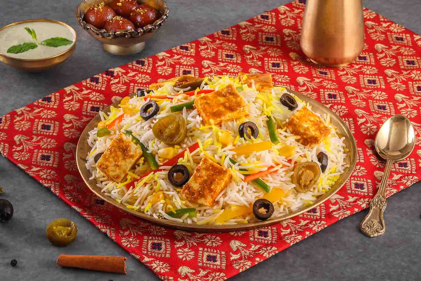 Order Zaitooni Paneer Dum Biryani Veg Paneer Dum Biryani Serves 4