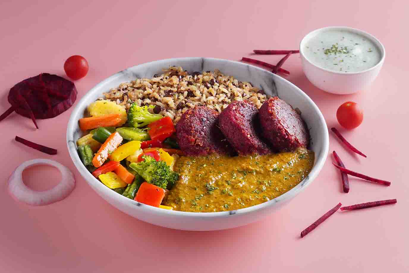 Order Dum Pukht Bhuna Gravy With Beetroot Kebab And Brown Rice Quinoa