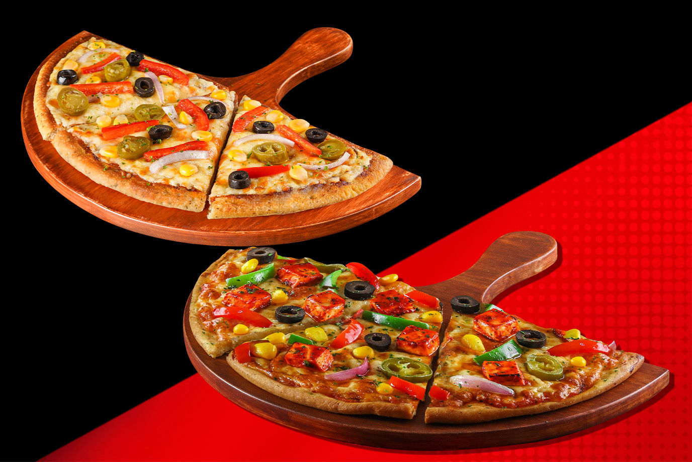 Order 2 Veg Half Pizzas Medium from Ovenstory on EatSure