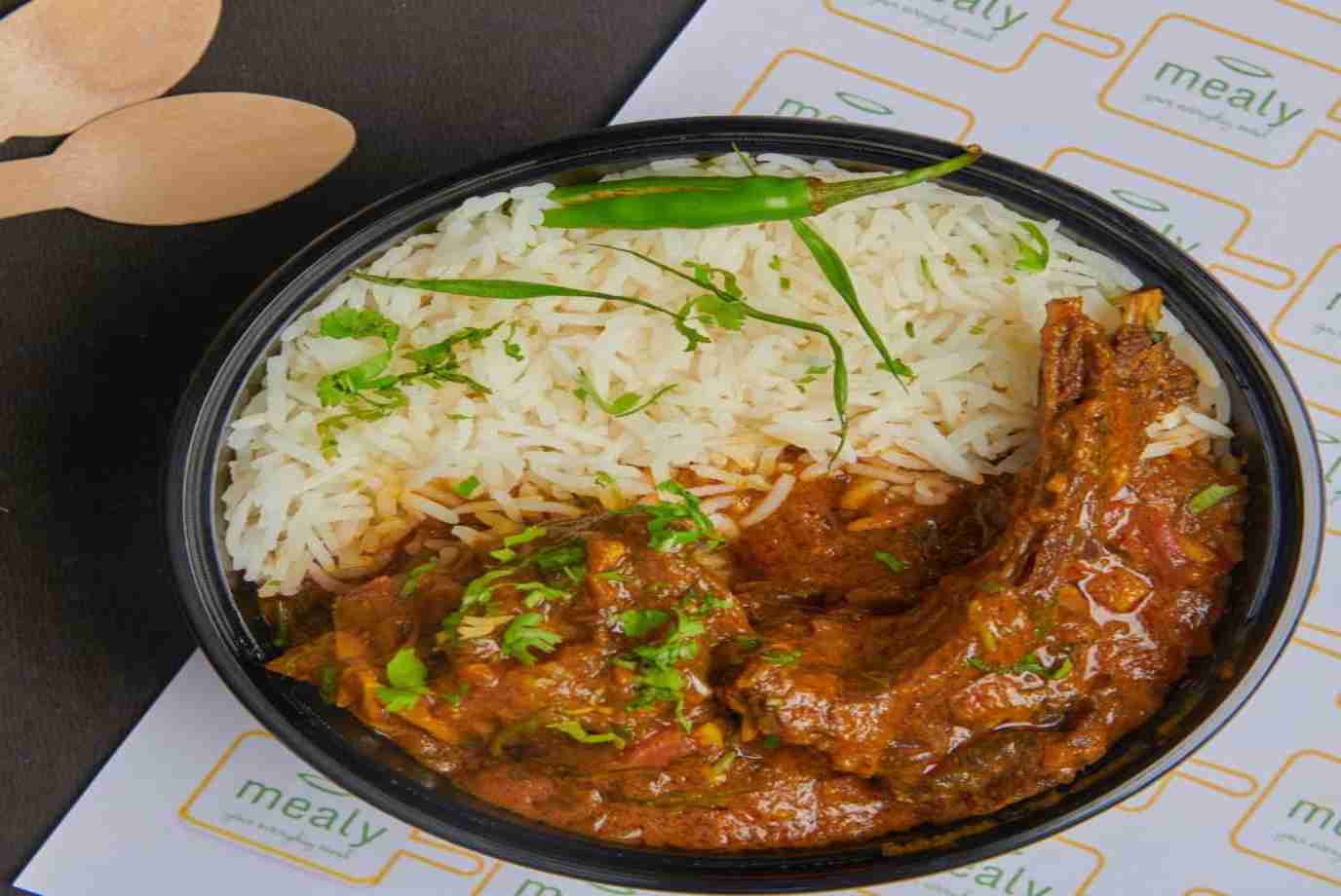 Order Mutton Curry Rice Bowl from Mealy Your Everyday Meal on EatSure