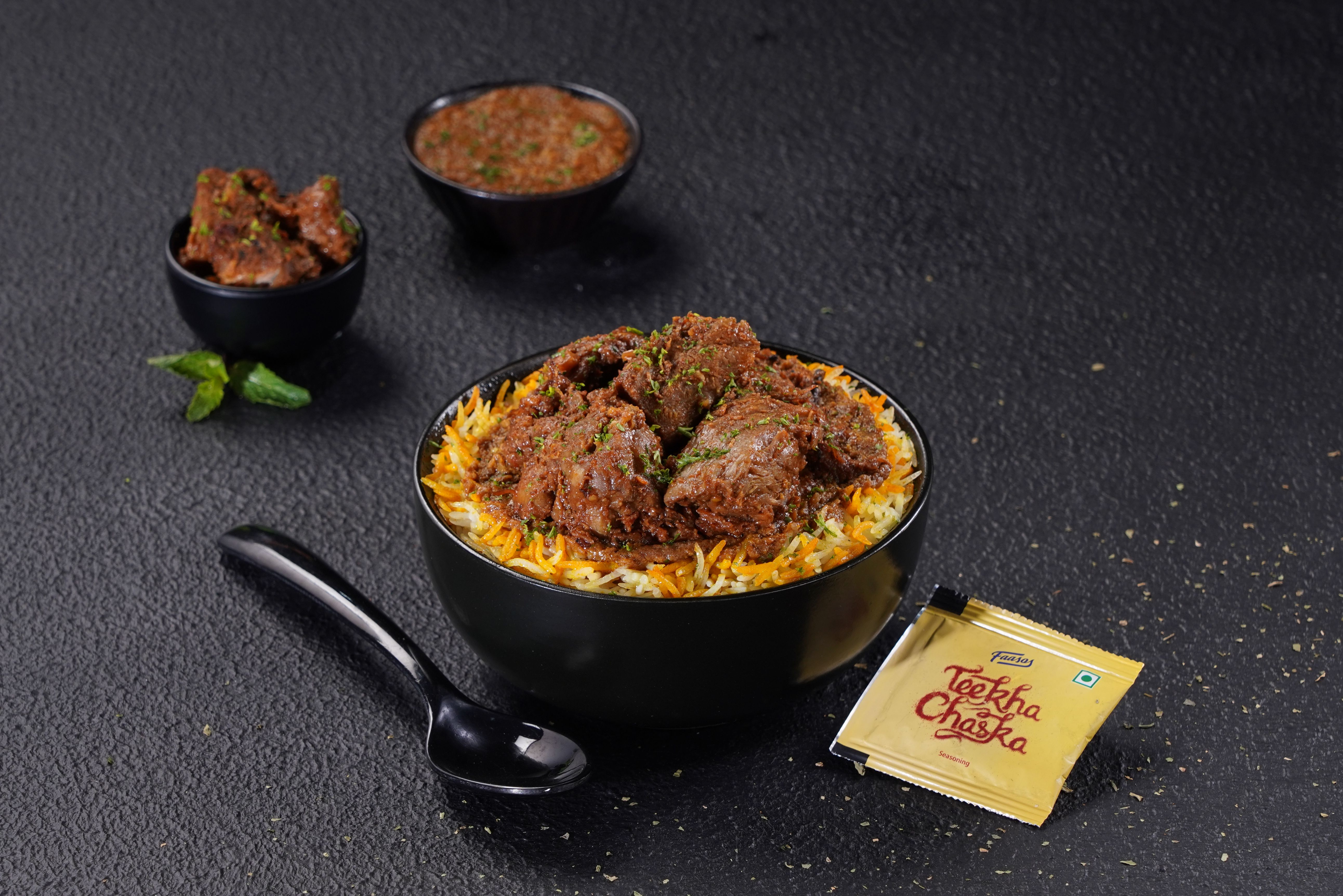 Order Mutton Bhuna Rice Bowl Regular from Faasos on EatSure