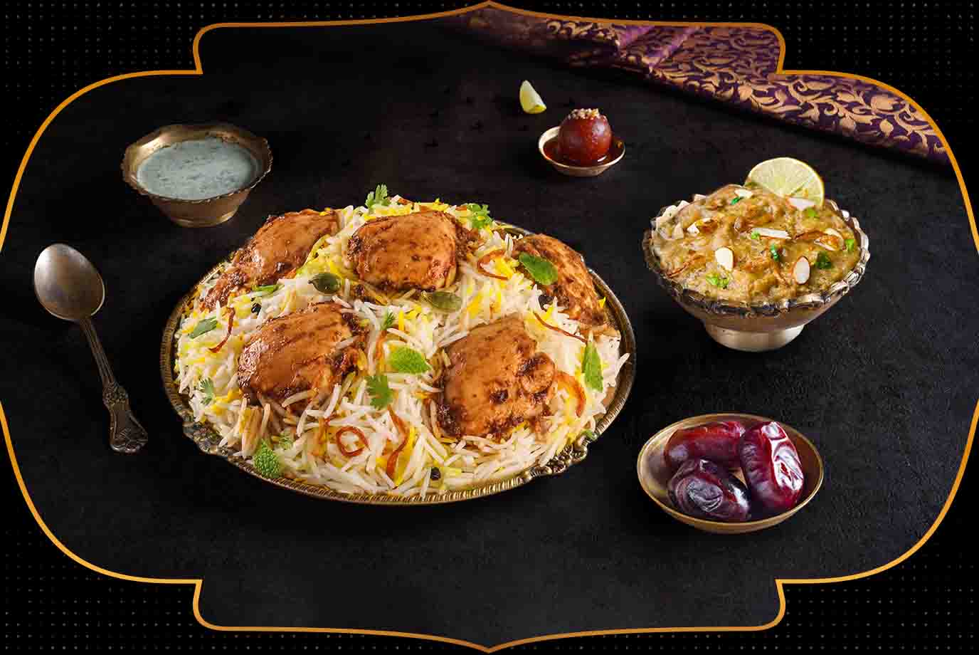 Order Shahi Chicken Biryani With Gosht E Haleem And Royal Dates From ...