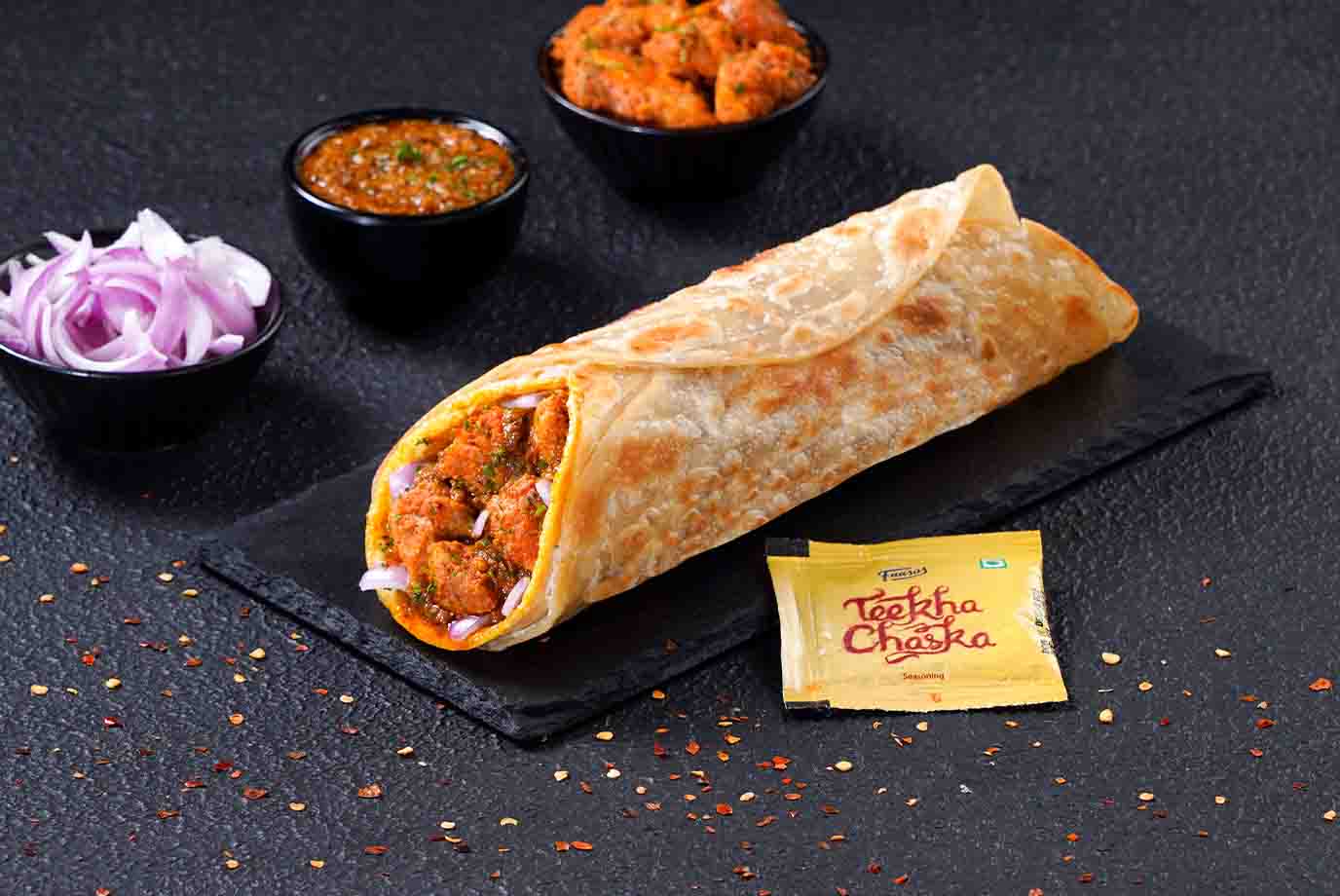 Order Zaikedar Chicken Tikka Wrap from Signature Wraps Rolls By Faasos